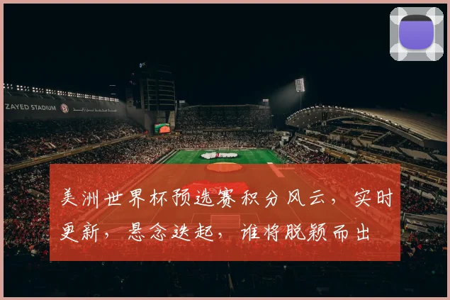 美洲世界杯预选赛积分风云，实时更新，悬念迭起，谁将脱颖而出
